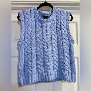 Talbots Periwinkle Cable Knit Sleeveless Sweater